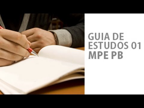 MPE PB - Técnico Ministerial - Sem Especialidade - Guia de Estudos 01