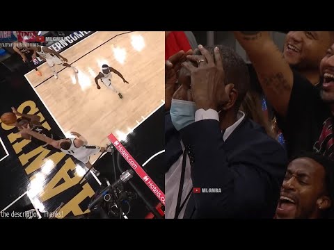 Clint Capela turns into Larry Bird & hits from behind the backboard to beat the shot clock 😲