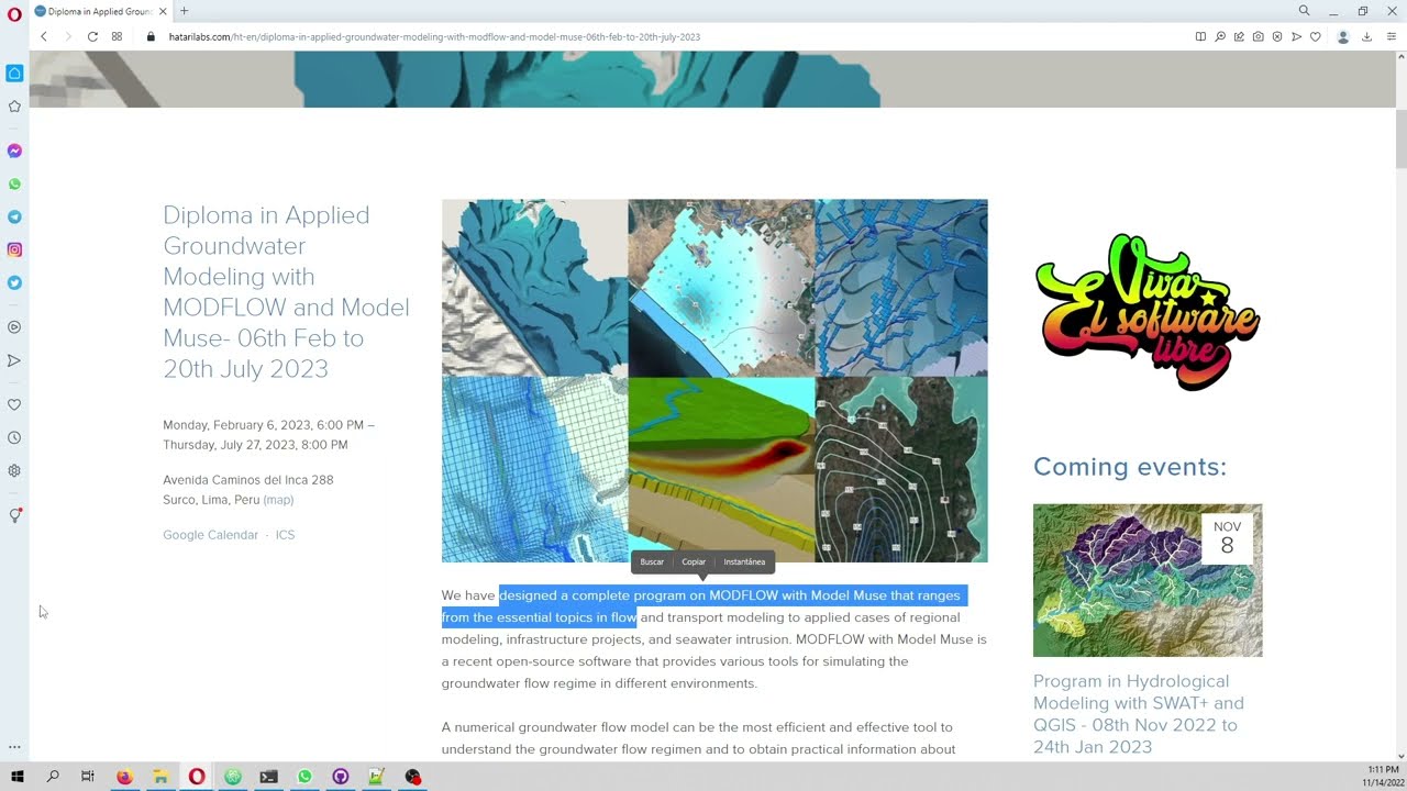 Intro to the Diploma in Applied Groundwater Modeling with MODFLOW and Model Muse - Feb to Jul 2023