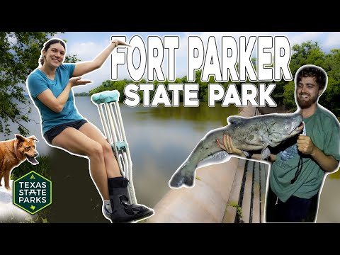 Exploring Fort Parker State Park on Crutches! Small Park with BIG FISH!