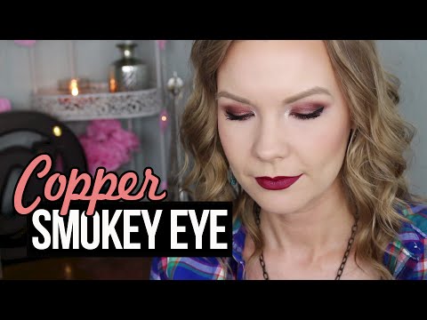 Fall Copper Smokey Eye Tutorial! Tarte Light of the Party Set! | LipglossLeslie