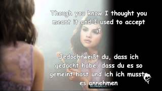 Selena Gomez-I won´t apologize (Lyrics+deutsche Übersetzung)