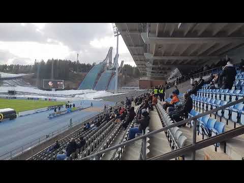 FC Lahti - FC Honka the players are entering Lahti Stadion 29.04.2022
