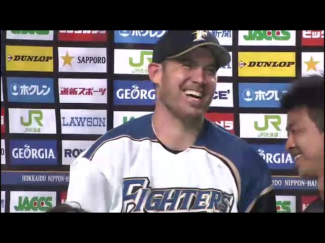 ファイターズ・ウルフ投手・ホフパワー選手ヒーローインタビュー 8月23日 北海道日本ハムファイターズ 対 オリックス・バファローズ