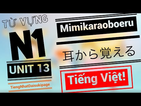 Từ vựng N1 - Mimikara N1 - Unit 13 耳から覚える N1