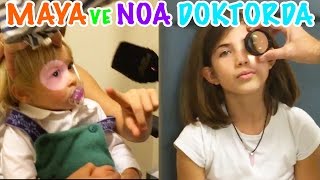 Maya ve Noa'nın Göz Muayenesi|  Bizim Aile Eğlenceli Çocuk Videoları