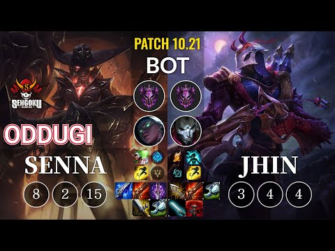 SG OdduGi Senna vs Jhin Bot - KR Patch 10.21