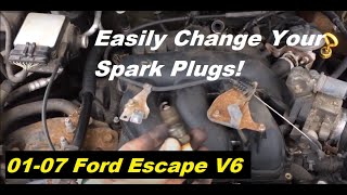 How To Change Spark Plugs 01-07 Ford Escape 3.0L V6 Duratec DIY