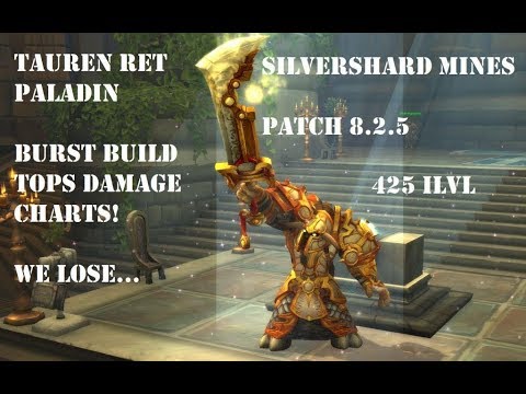 Tauren Ret Paladin PVP BG 8.2.5 - Burst Build Tops Damage Chart