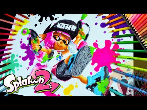 Drawing Splatoon 2 - Inkling Girl - Nintendo Switch / lookfishart Video