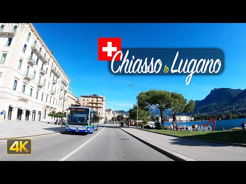 Ticino, Switzerland 4K🇨🇭 Driving from Chiasso to Lugano