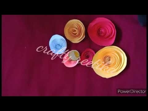 #craftyreetika #hwotomakeswirrose     Easy paper craft swirl rose tutorial/DIY-crafty reetika