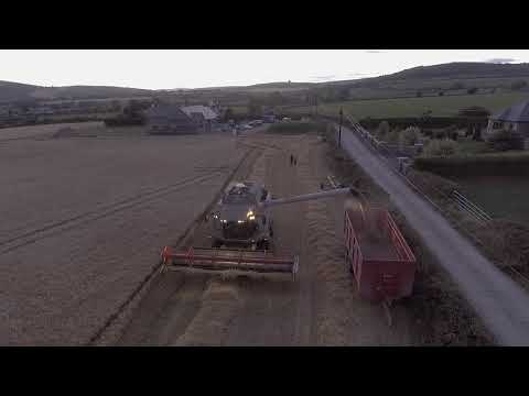 Harvesting Barley at night  Co Wexford  ☆HD☆