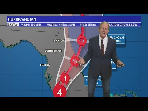 Tracking Hurricane Ian: Unfolding as forecast, big impacts for Jacksonville | September 28 6pm