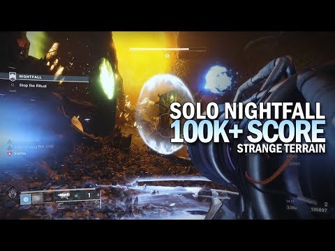 Solo 100,000+ Score Nightfall - Strange Terrain (142,341 Points) [Destiny 2 Forsaken]