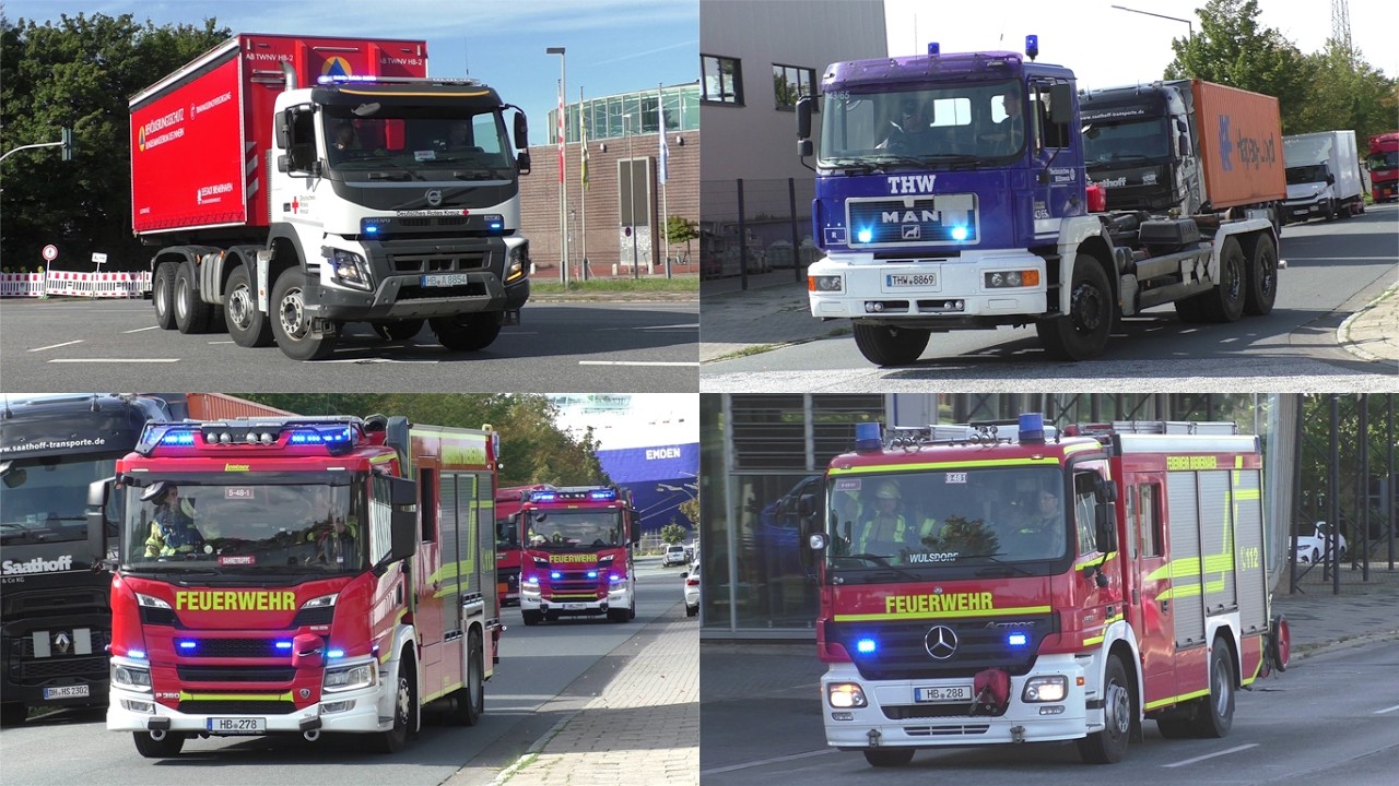 [Stromausfall in der Seestadt!] Einsatzfahrten während Katastrophenschutzübung in Bremerhaven