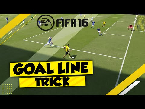 THE GOAL LINE TRICK - HOW TO SCORE EASY GOALS in FIFA 16 - TUTORIAL