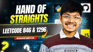 YouTube video '846. Hand of Straights | 1296. Divide Array in Sets of K Consecutive Numbers | Sorting | Map'