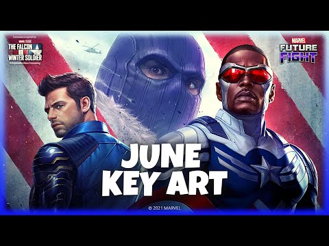 JUNE KEY ART - FALCON AND THE WINTER SOLDIER DISNEY + UPDATE - MARVEL FUTURE FIGHT.