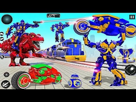 Futuristic Flying Robot Car Transform City War - Android iOS Gameplay