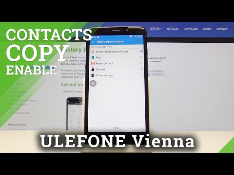 How to Copy Contacts in ULEFONE Vienna – Transfer Contacts