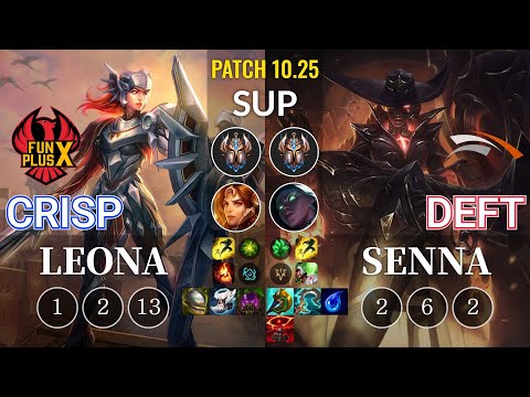 FPX Crisp Leona vs HLE Deft Senna Sup - KR Patch 10.25
