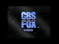 CBS Fox Video Warning Screen 1989 1991