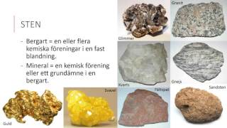 Bergarter och mineraler