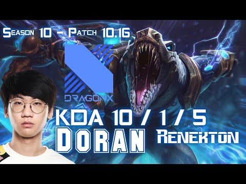 DRX Doran RENEKTON vs CAMILLE Top - Patch 10.16 KR Ranked