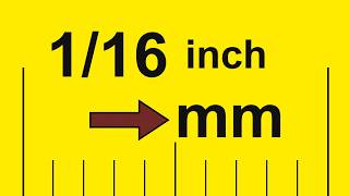 How to Convert 1/16 Inch to Millimeters