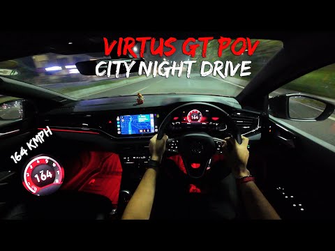 Volkswagen Virtus GT (POV) Night City Drive | 164kmph