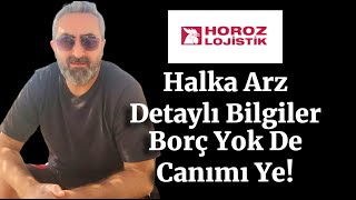 #Horoz Lojistik Halka Arz Detaylı Bilgiler Borç Yok Karlılık Güzel