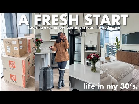 Starting over in my 30's, empty apartment tour, moving vlog, downtown high-rise, life updates