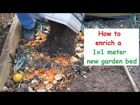 How to enrich a new 1x1 meter square new garden bed