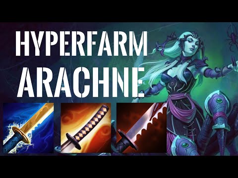 AFK Farming the Jungle! Arachne Jungle Gameplay (Smite Conquest)