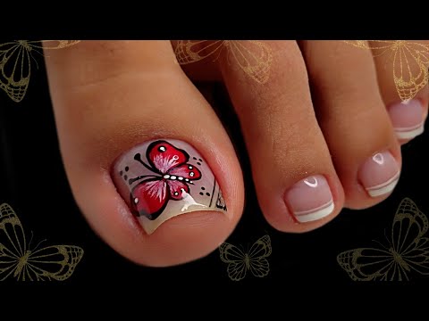 DISEÑO DE UÑAS CON MARIPOSA 🦋| Uñas faciles