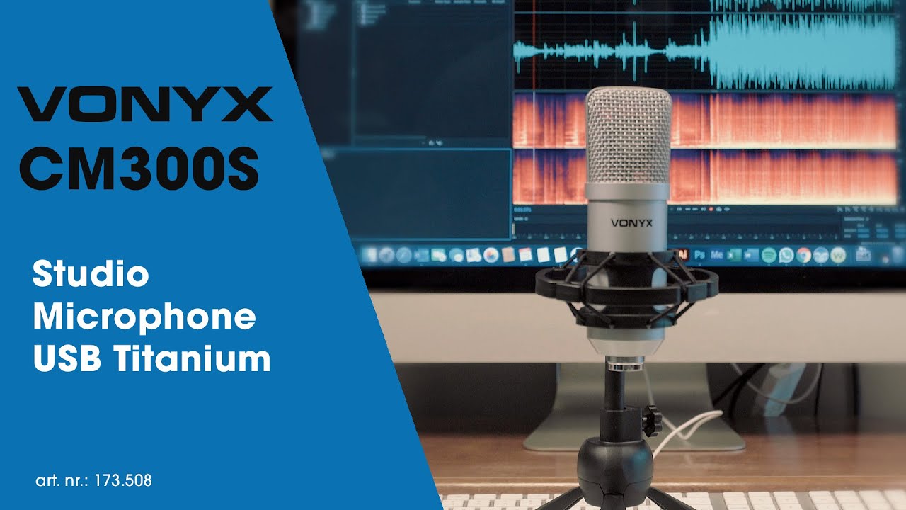 Vonyx Microphone à condensateur CMS300S Studio-Set Argent