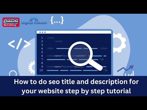 How to do seo title and description for your website