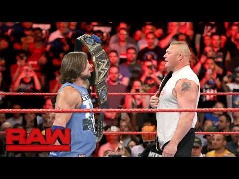 AJ Styles confronts Brock Lesnar for Survivor Series: Raw, November 13, 2017
