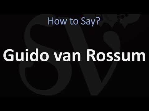 How to Pronounce Guido van Rossum? (CORRECTLY)
