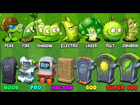 Every Plants 5 Power Up vs Team Gravestones - Who Will Win? - Pvz 2 China Challenge