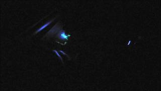 Glow in the dark writing with a blue laser