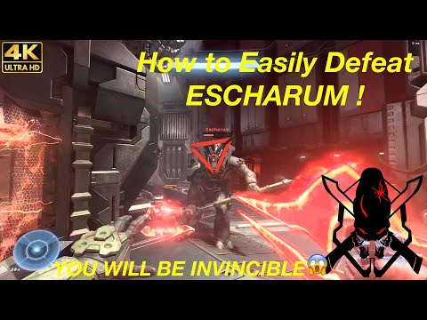 Halo Infinite Escharum Legendary! How to Easy Defeat Escharum! INVINCIBILITY! 4K HDR