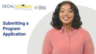 DECAL Scholars: How to create and submit an application