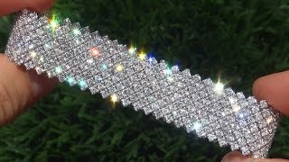 Certified Jewelry VS/F Natural Diamond 18k White Gold Tennis Cocktail Bracelet - C445