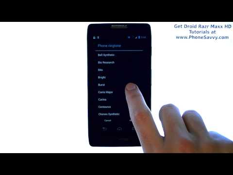 Motorola Droid Razr Maxx HD - How Do I Change The Ringtone