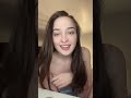 Awenlis Live Tik Tok In Blue Pajams Doing Makeup