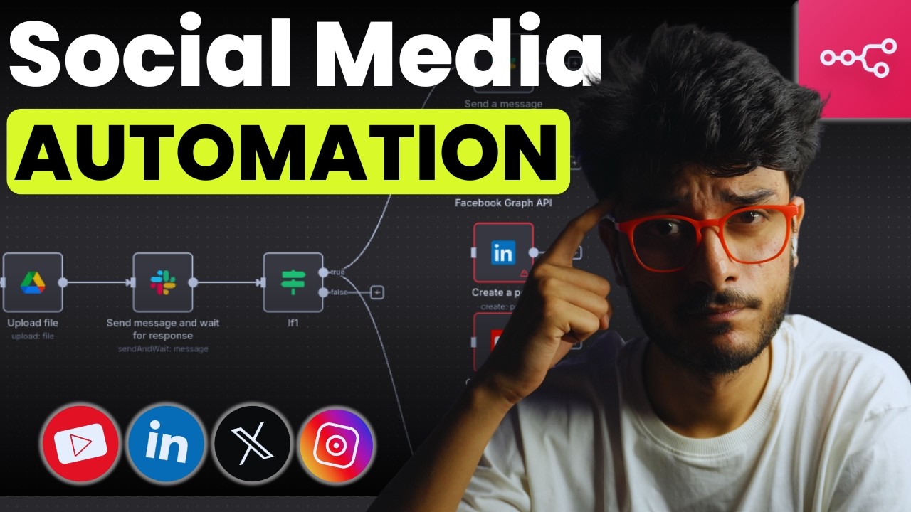 I Built an n8n AI Agent LIVE That Runs My Social Media 24/7