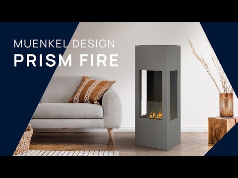 muenkel design prism 460 – moderner Bioethanolkamin mit 3-seitiger Sicht