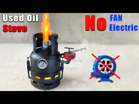 SECRET using WATER to burn Waste Oil Stove. You will become an expert if you know this !!!